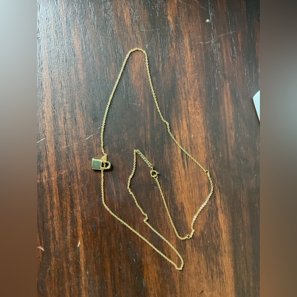 🐘🐘 18K Gold Plated Lock Pendant Necklace - Picture 8 of 13